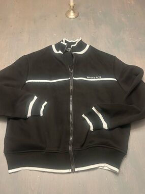 White Foc zip up sweat shirt